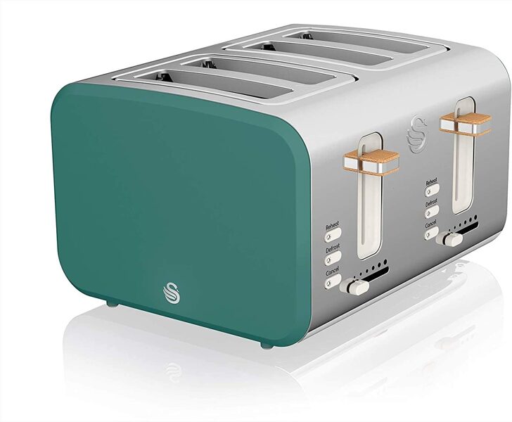 Swan Nordic Toaster with Wide Slot, 4 Slices